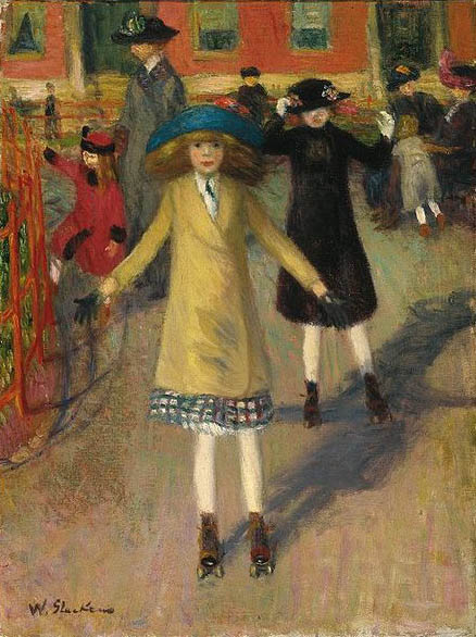 William Glackens Children Rollerskating